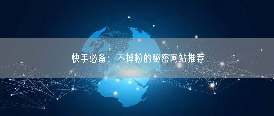 快手必备：不掉粉的秘密网站推荐