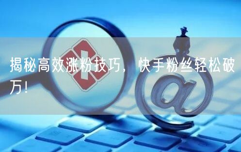 揭秘高效涨粉技巧，快手粉丝轻松破万！