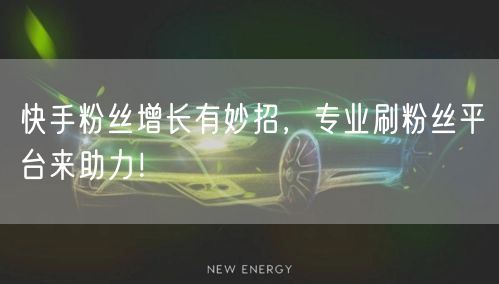 快手粉丝增长有妙招，专业刷粉丝平台来助力！